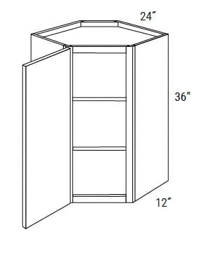 Amesbury Slab - Diagonal Wall Cabinet