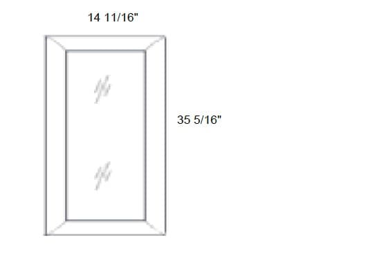 MX Recessed - No Mullion Style Clear Glass Single Door