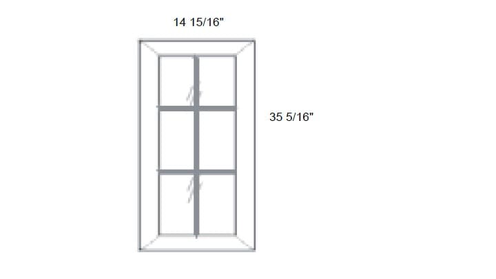 MX Recessed - Mullion Style Clear Glass Single Door