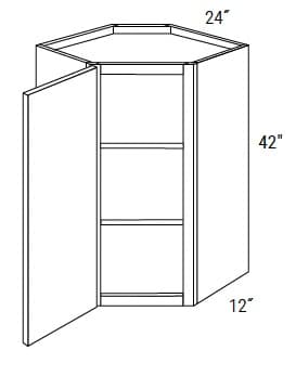 Amesbury Slab - Diagonal Wall Cabinet