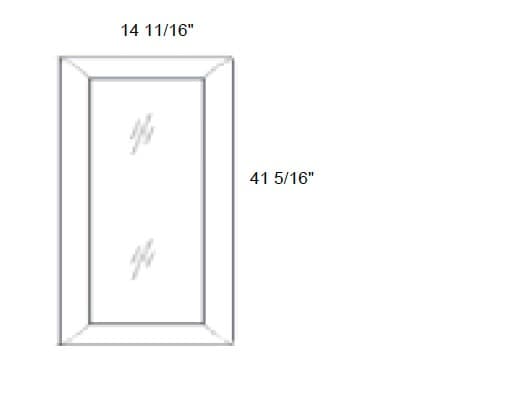 MX Recessed - No Mullion Style Clear Glass Single Door