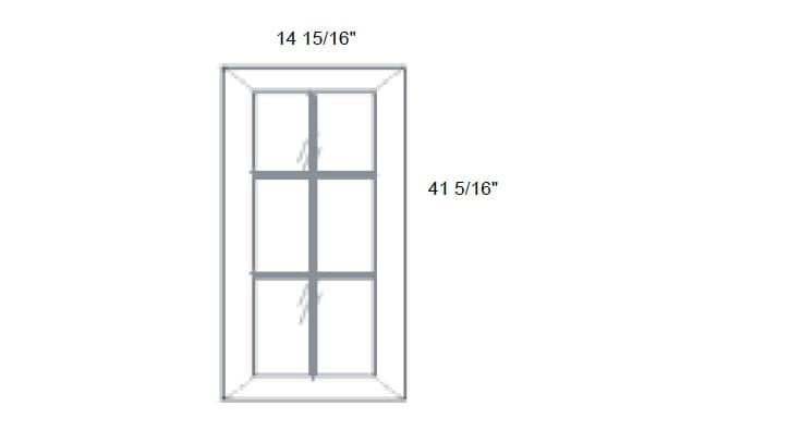 MX Recessed - Mullion Style Clear Glass Single Door