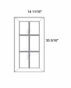 MX Recessed - Mullion Style Clear Glass Single Door