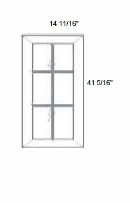 MX Recessed - Mullion Style Clear Glass Single Door
