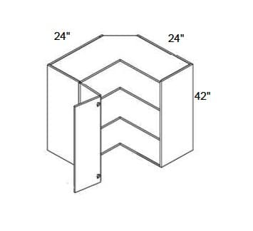 Alvic - Wall Pie Cut Corner Cabinet