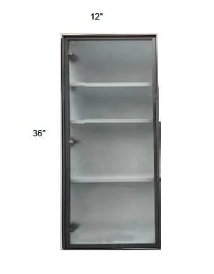 Alvic - Single Metal Glass Door W/ Frosted Glass