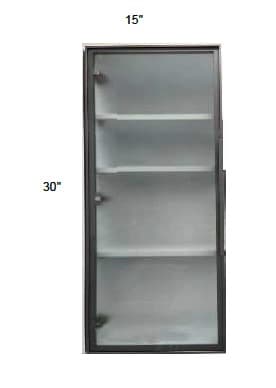 Alvic - Single Metal Glass Door W/ Frosted Glass