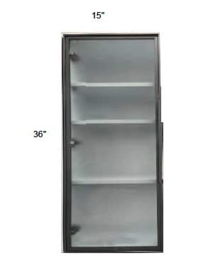 Alvic - Single Metal Glass Door W/ Frosted Glass