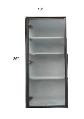 Alvic - Single Metal Glass Door W/ Frosted Glass