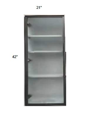 Alvic - Single Metal Glass Door W/ Frosted Glass