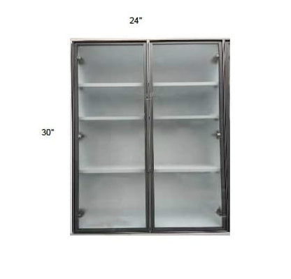 Venice - Double Metal Glass Doors W/ Frosted Glass (sold in pairs)