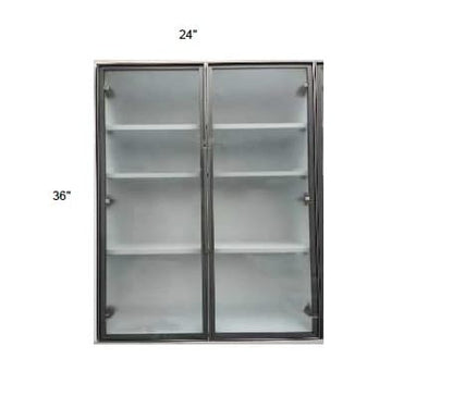 Venice - Double Metal Glass Doors W/ Frosted Glass (sold in pairs)
