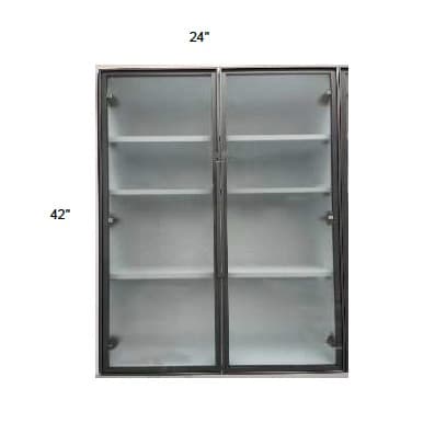 Venice - Double Metal Glass Doors W/ Frosted Glass (sold in pairs)