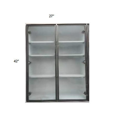 Venice - Double Metal Glass Doors W/ Frosted Glass (sold in pairs)