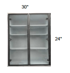 Venice - Double Metal Glass Doors W/ Frosted Glass (sold in pairs)