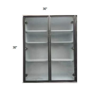 Venice - Double Metal Glass Doors W/ Frosted Glass (sold in pairs)