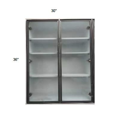 Venice - Double Metal Glass Doors W/ Frosted Glass (sold in pairs)
