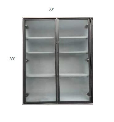 Venice - Double Metal Glass Doors W/ Frosted Glass (sold in pairs)