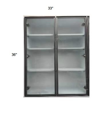 Venice - Double Metal Glass Doors W/ Frosted Glass (sold in pairs)