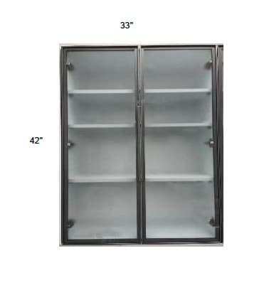 Venice - Double Metal Glass Doors W/ Frosted Glass (sold in pairs)