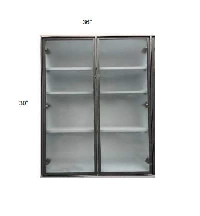 Venice - Double Metal Glass Doors W/ Frosted Glass (sold in pairs)