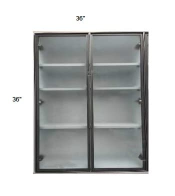Venice - Double Metal Glass Doors W/ Frosted Glass (sold in pairs)