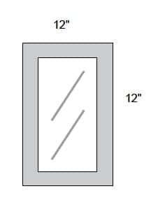 JAR Shaker - No Mullion Style Textured Glass Single Door