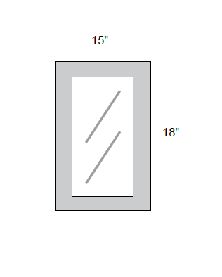 JAR Shaker - No Mullion Style Textured Glass Single Door