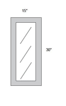 JAR Shaker - No Mullion Style Textured Glass Single Door