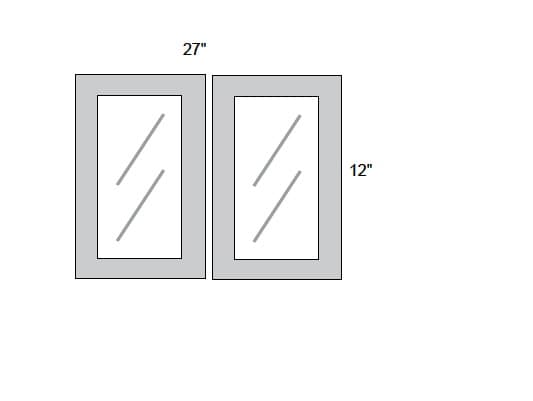 JAR Shaker - No Mullion Style Textured Glass Butt Doors