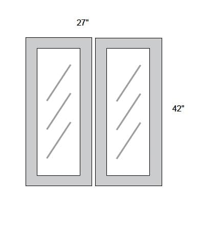 JAR Transitional - No Mullion Style Textured Glass Butt Doors