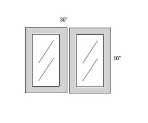 JAR Shaker - No Mullion Style Textured Glass Butt Doors