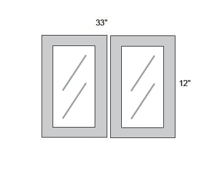 JAR Shaker - No Mullion Style Textured Glass Butt Doors