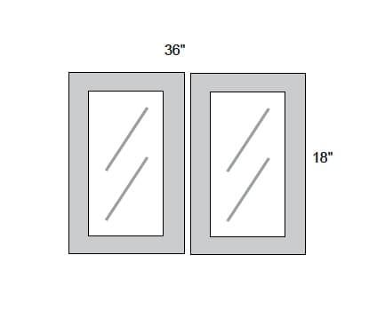 JAR Transitional - No Mullion Style Textured Glass Butt Doors