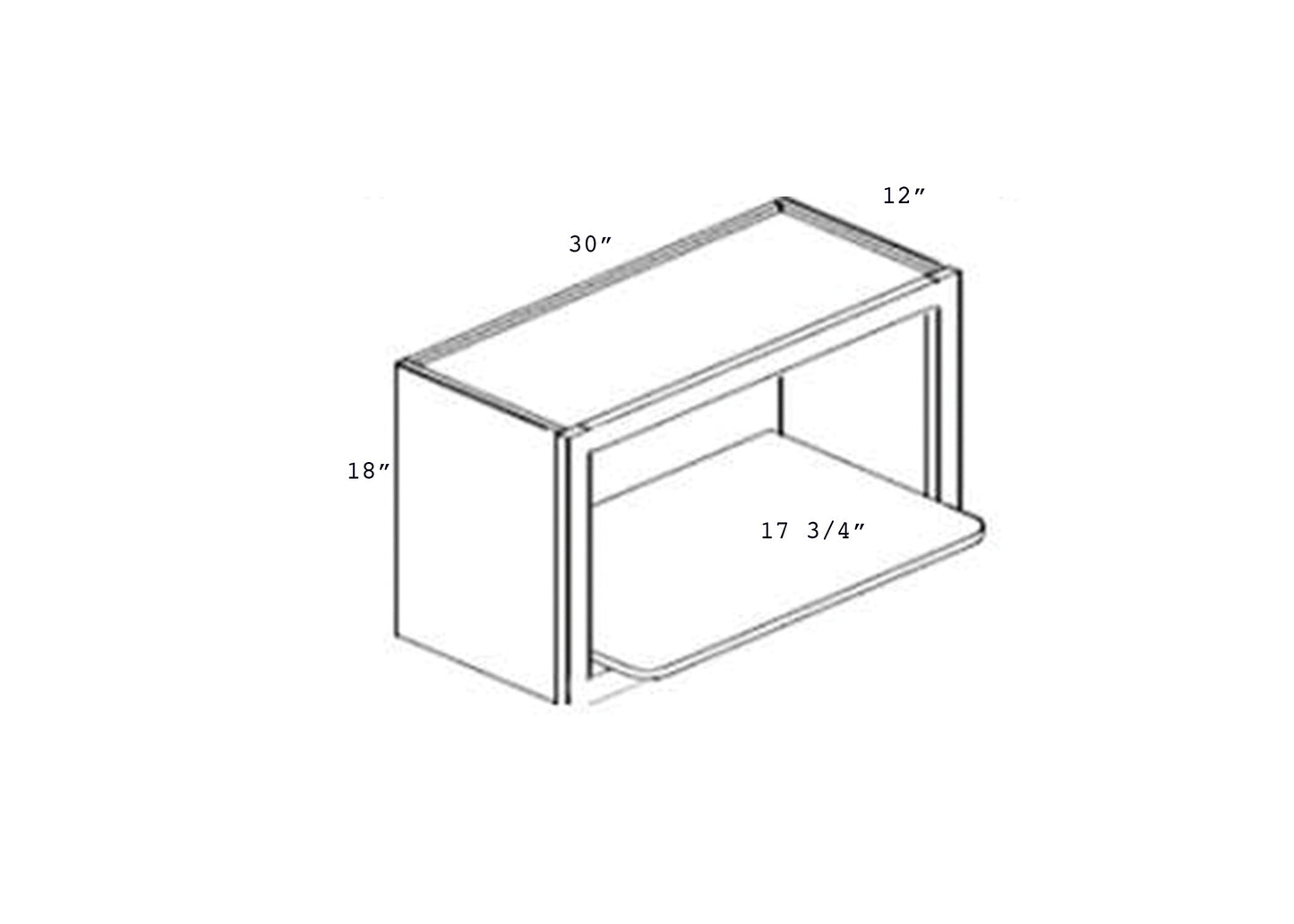 JAR Transitional - Wall Microwave Shelf