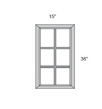 JAR Raised - Mullion Style Glass Single Door