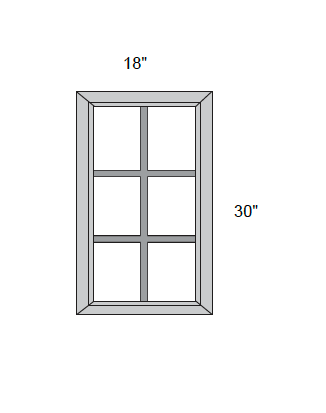 JAR Raised - Mullion Style Glass Single Door