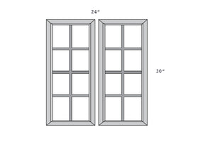 JAR Pillow - Mullion Style Textured Glass Butt Doors