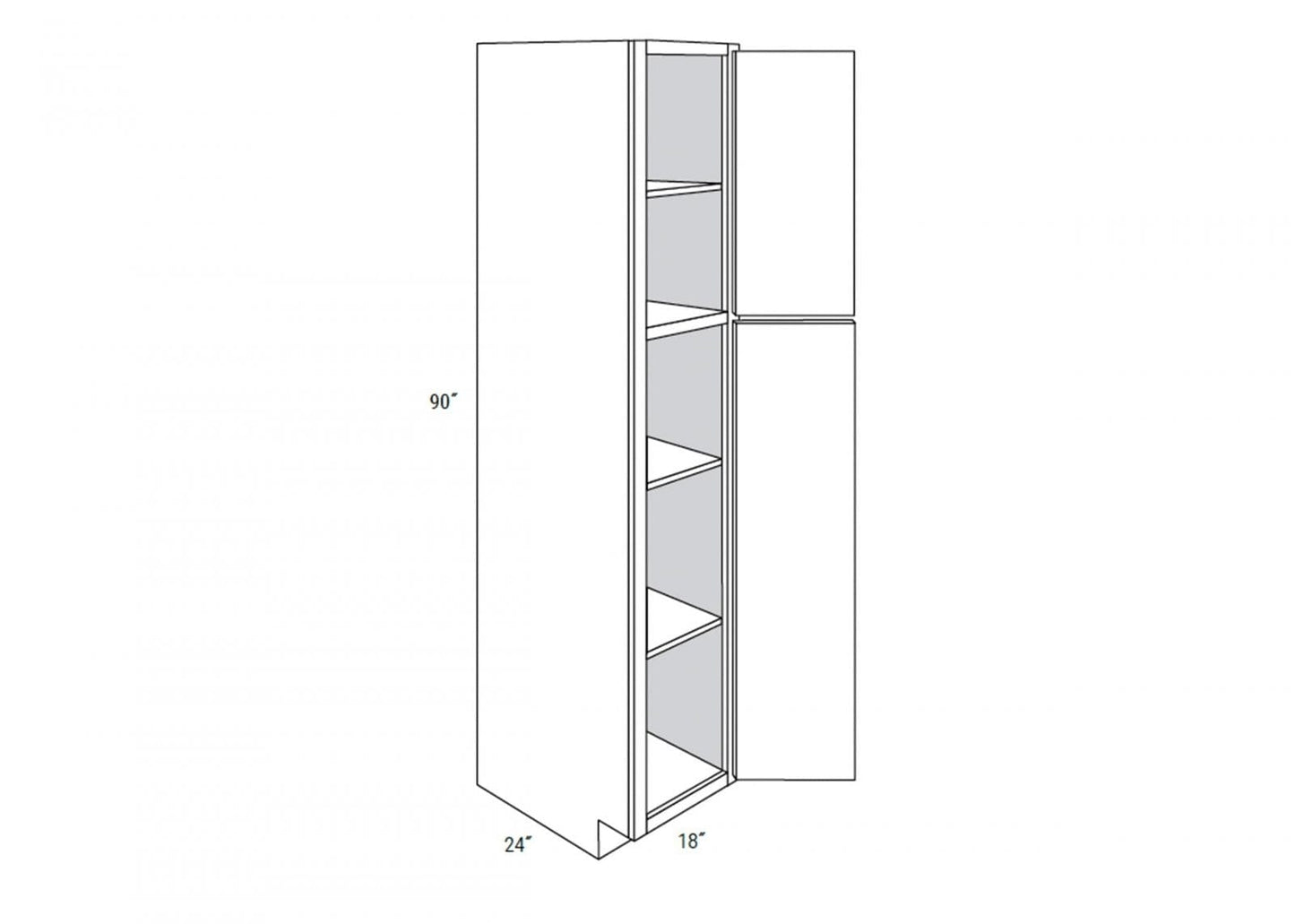 Alvic - Tall 2 Door Pantry